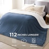 image:imageBedsure GentleSoft Sherpa Fleece Throw Blanket for Couch NonHeated Thick and Warm Throw for Women and Men Soft Fuzzy Plush Blanket for Fall Burnt Orange 50x60 Inches03  Slate Blue