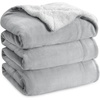image:imageBedsure GentleSoft Sherpa Fleece Throw Blanket for Couch NonHeated Thick and Warm Throw for Women and Men Soft Fuzzy Plush Blanket for Fall Burnt Orange 50x60 Inches02  Light Grey