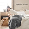 image:imageBedsure GentleSoft Sherpa Fleece Throw Blanket for Couch NonHeated Thick and Warm Throw for Women and Men Soft Fuzzy Plush Blanket for Fall Burnt Orange 50x60 Inches01  Grey