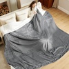image:imageBedsure GentleSoft Sherpa Fleece Throw Blanket for Couch NonHeated Thick and Warm Throw for Women and Men Soft Fuzzy Plush Blanket for Fall Burnt Orange 50x60 Inches01  Grey