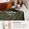 image:imageBedsure GentleSoft Sherpa Fleece Throw Blanket for Couch NonHeated Thick and Warm Throw for Women and Men Soft Fuzzy Plush Blanket for Fall Burnt Orange 50x60 Inches04  Olive Green