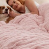 image:imageBedsure Gentlesoft Fluffy Cozy Faux Fur Throw Blanket for Couch Soft Fuzzy Plush Furry Blanket DoubleSided Faux Rabbit Fur Thick Warm Chair Throws Luxury Gifts for Women 50 X 60 Light BrownPink