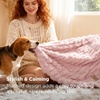 image:imageBedsure Gentlesoft Fluffy Cozy Faux Fur Throw Blanket for Couch Soft Fuzzy Plush Furry Blanket DoubleSided Faux Rabbit Fur Thick Warm Chair Throws Luxury Gifts for Women 50 X 60 Light BrownPink