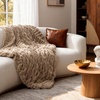 image:imageBedsure Gentlesoft Fluffy Cozy Faux Fur Throw Blanket for Couch Soft Fuzzy Plush Furry Blanket DoubleSided Faux Rabbit Fur Thick Warm Chair Throws Luxury Gifts for Women 50 X 60 Light BrownLight Brown