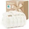 image:imageBedsure Gentlesoft Fluffy Cozy Faux Fur Throw Blanket for Couch Soft Fuzzy Plush Furry Blanket DoubleSided Faux Rabbit Fur Thick Warm Chair Throws Luxury Gifts for Women 50 X 60 Light BrownCream