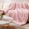 image:imageBedsure Gentlesoft Fluffy Cozy Faux Fur Throw Blanket for Couch Soft Fuzzy Plush Furry Blanket DoubleSided Faux Rabbit Fur Thick Warm Chair Throws Luxury Gifts for Women 50 X 60 Light BrownPink
