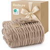 image:imageBedsure Gentlesoft Fluffy Cozy Faux Fur Throw Blanket for Couch Soft Fuzzy Plush Furry Blanket DoubleSided Faux Rabbit Fur Thick Warm Chair Throws Luxury Gifts for Women 50 X 60 Light BrownLight Brown