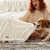 image:imageBedsure Gentlesoft Fluffy Cozy Faux Fur Throw Blanket for Couch Soft Fuzzy Plush Furry Blanket DoubleSided Faux Rabbit Fur Thick Warm Chair Throws Luxury Gifts for Women 50 X 60 Light BrownCream