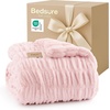image:imageBedsure Gentlesoft Fluffy Cozy Faux Fur Throw Blanket for Couch Soft Fuzzy Plush Furry Blanket DoubleSided Faux Rabbit Fur Thick Warm Chair Throws Luxury Gifts for Women 50 X 60 Light BrownPink