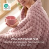 image:imageBedsure Pink Throw Blanket for Couch  350GSM Fluffy Plush Bubble Blanket for Bed Home Room Decor GentleSoft Cute Fleece Soft Cozy Gifts for Women Girls 50x60 Inches08  Dusty Rose