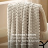 image:imageBedsure Pink Throw Blanket for Couch  350GSM Fluffy Plush Bubble Blanket for Bed Home Room Decor GentleSoft Cute Fleece Soft Cozy Gifts for Women Girls 50x60 Inches03  Beige