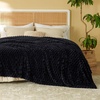 image:imageBedsure Pink Throw Blanket for Couch  350GSM Fluffy Plush Bubble Blanket for Bed Home Room Decor GentleSoft Cute Fleece Soft Cozy Gifts for Women Girls 50x60 Inches07  Black