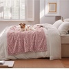 image:imageBedsure Pink Throw Blanket for Couch  350GSM Fluffy Plush Bubble Blanket for Bed Home Room Decor GentleSoft Cute Fleece Soft Cozy Gifts for Women Girls 50x60 Inches08  Dusty Rose