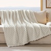 image:imageBedsure Pink Throw Blanket for Couch  350GSM Fluffy Plush Bubble Blanket for Bed Home Room Decor GentleSoft Cute Fleece Soft Cozy Gifts for Women Girls 50x60 Inches04  Off White