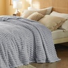 image:imageBedsure Pink Throw Blanket for Couch  350GSM Fluffy Plush Bubble Blanket for Bed Home Room Decor GentleSoft Cute Fleece Soft Cozy Gifts for Women Girls 50x60 Inches05  Light Grey