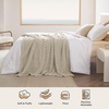 image:imageBedsure Pink Throw Blanket for Couch  350GSM Fluffy Plush Bubble Blanket for Bed Home Room Decor GentleSoft Cute Fleece Soft Cozy Gifts for Women Girls 50x60 Inches03  Beige