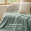image:imageBedsure Pink Throw Blanket for Couch  350GSM Fluffy Plush Bubble Blanket for Bed Home Room Decor GentleSoft Cute Fleece Soft Cozy Gifts for Women Girls 50x60 Inches02  Sage Green