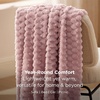 image:imageBedsure Pink Throw Blanket for Couch  350GSM Fluffy Plush Bubble Blanket for Bed Home Room Decor GentleSoft Cute Fleece Soft Cozy Gifts for Women Girls 50x60 Inches08  Dusty Rose