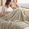 image:imageBedsure Pink Throw Blanket for Couch  350GSM Fluffy Plush Bubble Blanket for Bed Home Room Decor GentleSoft Cute Fleece Soft Cozy Gifts for Women Girls 50x60 Inches03  Beige