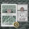 image:imageBedsure Pink Throw Blanket for Couch  350GSM Fluffy Plush Bubble Blanket for Bed Home Room Decor GentleSoft Cute Fleece Soft Cozy Gifts for Women Girls 50x60 Inches02  Sage Green