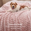 image:imageBedsure Pink Throw Blanket for Couch  350GSM Fluffy Plush Bubble Blanket for Bed Home Room Decor GentleSoft Cute Fleece Soft Cozy Gifts for Women Girls 50x60 Inches01  Pink