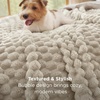 image:imageBedsure Pink Throw Blanket for Couch  350GSM Fluffy Plush Bubble Blanket for Bed Home Room Decor GentleSoft Cute Fleece Soft Cozy Gifts for Women Girls 50x60 Inches03  Beige