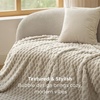 image:imageBedsure Pink Throw Blanket for Couch  350GSM Fluffy Plush Bubble Blanket for Bed Home Room Decor GentleSoft Cute Fleece Soft Cozy Gifts for Women Girls 50x60 Inches03  Beige