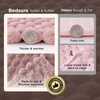image:imageBedsure Pink Throw Blanket for Couch  350GSM Fluffy Plush Bubble Blanket for Bed Home Room Decor GentleSoft Cute Fleece Soft Cozy Gifts for Women Girls 50x60 Inches08  Dusty Rose