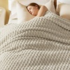 image:imageBedsure Pink Throw Blanket for Couch  350GSM Fluffy Plush Bubble Blanket for Bed Home Room Decor GentleSoft Cute Fleece Soft Cozy Gifts for Women Girls 50x60 Inches03  Beige