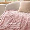 image:imageBedsure Pink Throw Blanket for Couch  350GSM Fluffy Plush Bubble Blanket for Bed Home Room Decor GentleSoft Cute Fleece Soft Cozy Gifts for Women Girls 50x60 Inches01  Pink