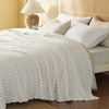 image:imageBedsure Pink Throw Blanket for Couch  350GSM Fluffy Plush Bubble Blanket for Bed Home Room Decor GentleSoft Cute Fleece Soft Cozy Gifts for Women Girls 50x60 Inches04  Off White