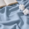 image:imageBedsure GentleSoft 100 Cotton Large Throw Blanket for Couch 50x70 inches  Breathable and Lightweight Soft Cozy Herringbone Woven Cotton Throw for Summer Spring Light Brown Office Chair Blanket07  Light Blue