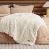 image:imageBedsure Gentlesoft Fluffy Cozy Faux Fur Throw Blanket for Couch Soft Fuzzy Plush Furry Blanket DoubleSided Faux Rabbit Fur Thick Warm Chair Throws Luxury Gifts for Women 50 X 60 Light BrownCream