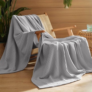 image:imageBedsure 100 Cotton Oversized King Blanket for Spring Summer Waffle Weave Couch Cover California King Blanket Thin Lightweight Breathable Bedding Gifts for Women Men Teens Linen 120x94Grey