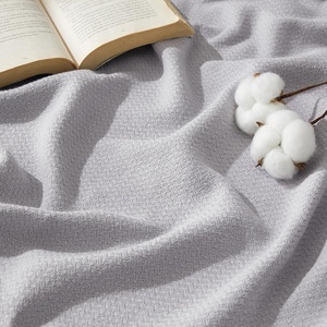 image:imageBedsure GentleSoft 100 Cotton Large Throw Blanket for Couch 50x70 inches  Breathable and Lightweight Soft Cozy Herringbone Woven Cotton Throw for Summer Spring Light Brown Office Chair Blanket04  Cool Grey
