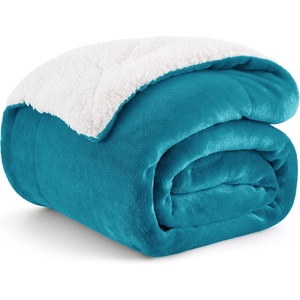 image:imageBedsure GentleSoft Sherpa Fleece Throw Blanket for Couch NonHeated Thick and Warm Throw for Women and Men Soft Fuzzy Plush Blanket for Fall Burnt Orange 50x60 Inches03  Teal