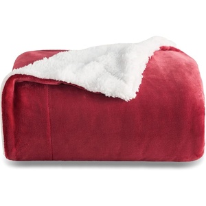 image:imageBedsure GentleSoft Sherpa Fleece Throw Blanket for Couch NonHeated Thick and Warm Throw for Women and Men Soft Fuzzy Plush Blanket for Fall Burnt Orange 50x60 Inches07  Red