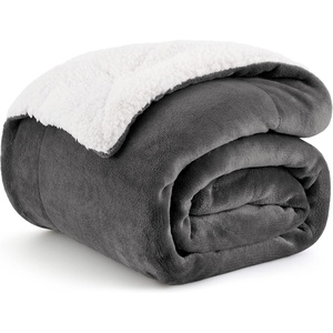 image:imageBedsure GentleSoft Sherpa Fleece Throw Blanket for Couch NonHeated Thick and Warm Throw for Women and Men Soft Fuzzy Plush Blanket for Fall Burnt Orange 50x60 Inches02  Charcoal