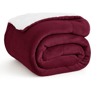 image:imageBedsure GentleSoft Sherpa Fleece Throw Blanket for Couch NonHeated Thick and Warm Throw for Women and Men Soft Fuzzy Plush Blanket for Fall Burnt Orange 50x60 Inches07  Burgundy