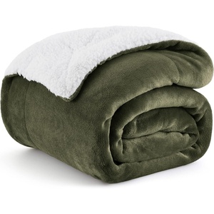 image:imageBedsure GentleSoft Sherpa Fleece Throw Blanket for Couch NonHeated Thick and Warm Throw for Women and Men Soft Fuzzy Plush Blanket for Fall Burnt Orange 50x60 Inches04  Olive Green