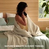 image:imageBedsure Bundle of 1 Muslin Blanket King amp 1 Waffle Blanket King