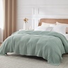 image:imageBedsure Bundle of 1 Muslin Blanket King amp 1 Waffle Blanket King