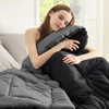 image:imageBedsure Comforters Twin XL Size Duvet Insert Quilted Down Alternative Comforter Ultra Soft Lightweight Comforter Blanket for Bed with 8 Tabs Machine Washable 68 x 92 in Light GreyGreyBlackGrey