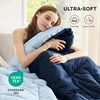 image:imageBedsure Comforters Twin XL Size Duvet Insert Quilted Down Alternative Comforter Ultra Soft Lightweight Comforter Blanket for Bed with 8 Tabs Machine Washable 68 x 92 in Light GreyGreyNavy BlueBlue