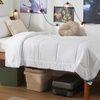 image:imageBedsure Comforters Twin XL Size Duvet Insert Quilted Down Alternative Comforter Ultra Soft Lightweight Comforter Blanket for Bed with 8 Tabs Machine Washable 68 x 92 in Light GreyGreyWhite