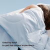 image:imageBedsure Cooling Blankets for Hot Sleepers  Cooling Comforter Lightweight Cold Summer Blanket for Night Sweats Ice Breathable Comforter for Couch Grey 50x60 InchesBlue