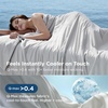 image:imageBedsure Cooling Blankets for Hot Sleepers  Cooling Comforter Lightweight Cold Summer Blanket for Night Sweats Ice Breathable Comforter for Couch Grey 50x60 InchesGrey