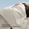 image:imageBedsure Cooling Blankets for Hot Sleepers  Cooling Comforter Lightweight Cold Summer Blanket for Night Sweats Ice Breathable Comforter for Couch Grey 50x60 InchesLinen