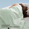 image:imageBedsure Cooling Blankets for Hot Sleepers  Cooling Comforter Lightweight Cold Summer Blanket for Night Sweats Ice Breathable Comforter for Couch Grey 50x60 InchesLight Green