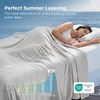 image:imageBedsure Cooling Blankets for Hot Sleepers  Cooling Comforter Lightweight Cold Summer Blanket for Night Sweats Ice Breathable Comforter for Couch Grey 50x60 InchesGrey